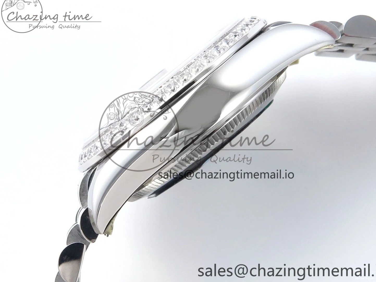 0109 Bright DateJust 31 278384RBR ARF 1:1 Best Edition 904L Steel Green Stick Dial Diamonds Bezel on SS Jubilee Bracelet ETA 450